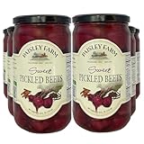 Paisley Farm Sweet Pickled Beets 6-Pack – Farm-Fresh Sliced Beets in Sweet Vinegar Brine – Ready-to-Serve Classic Side Dish or Salad Topper – 24 oz Jars