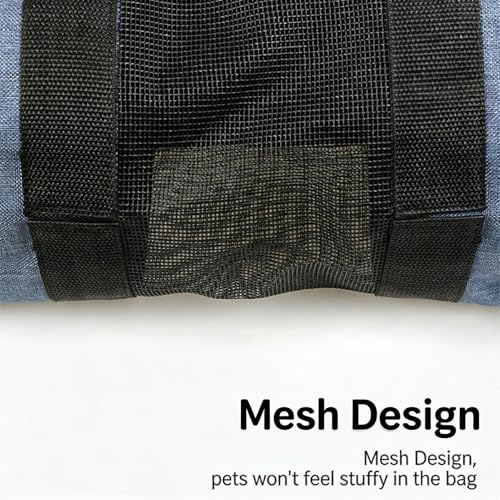 Bolsa de transporte transpirable para animales con soporte de baño ajustable 7