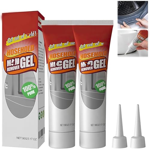 2PCS Magic Mold Remover Gel, Mould Remover, Mould and Mildew Cleaner for Quick Mould Remover Gel for Wall Tiles,Mould Magic Gel for Kitchen Bathroom Tile Stains Sink