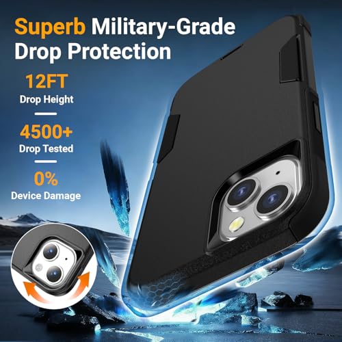 jaroco Magnetic for iPhone 13&14&15 Case Heavy Duty Rugged Dual-Layer Black - image 5