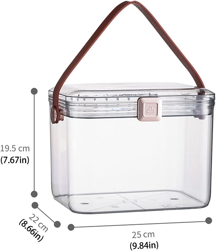 First Aid Kits Portable Transparent Medicine Box Household Storage Emergey Medical Plastic 9.84 Ihes for Home,Camping, Traveling(A)