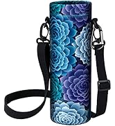 Aatacas Water Bottle Carrier, Printed Neoprene Water Bottle Holder Bag Cover 1000ML, Adjustable S...