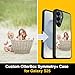 OtterBox Custom Samsung Galaxy S25 - Symmetry+ Case for Magnetic Charging, Personalized Photo Option, Built-in Strap Anchors, Reinforced Corners, Raised Camera Edges - Printed in USA (Black)