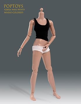 1/6 Scale Female Body, 12inch Suntan Skin Little Bust Flexible Action Figure Body Modified Ver. Doll Collection