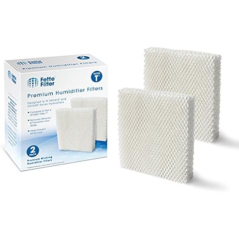 Fette Filter - Filter T Humidifier Wicking Filters Compatible with Honeywell HFT600T HFT600PDQ for Honeywell Tower Humidifier HEV615 Series & HEV620 Series. Includes 2 Replacement Filters. Cover