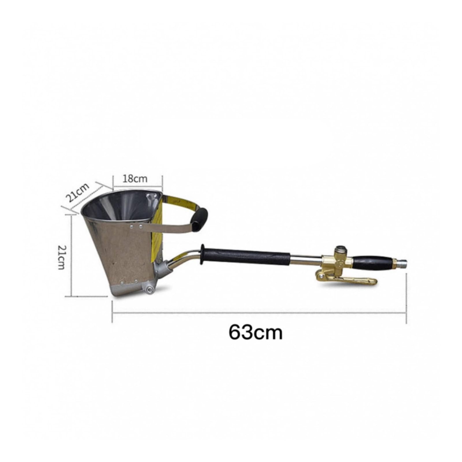 KESOTO Macchina Malta Pneumatica per Applicare Cemento Intonaco E Sabbia con Tubo Lungo E Manico Comodo per Muratori E, Spruzzatrice Per Pareti Da 63 Cm, Confezione Separata Indipendente, 63 Cm