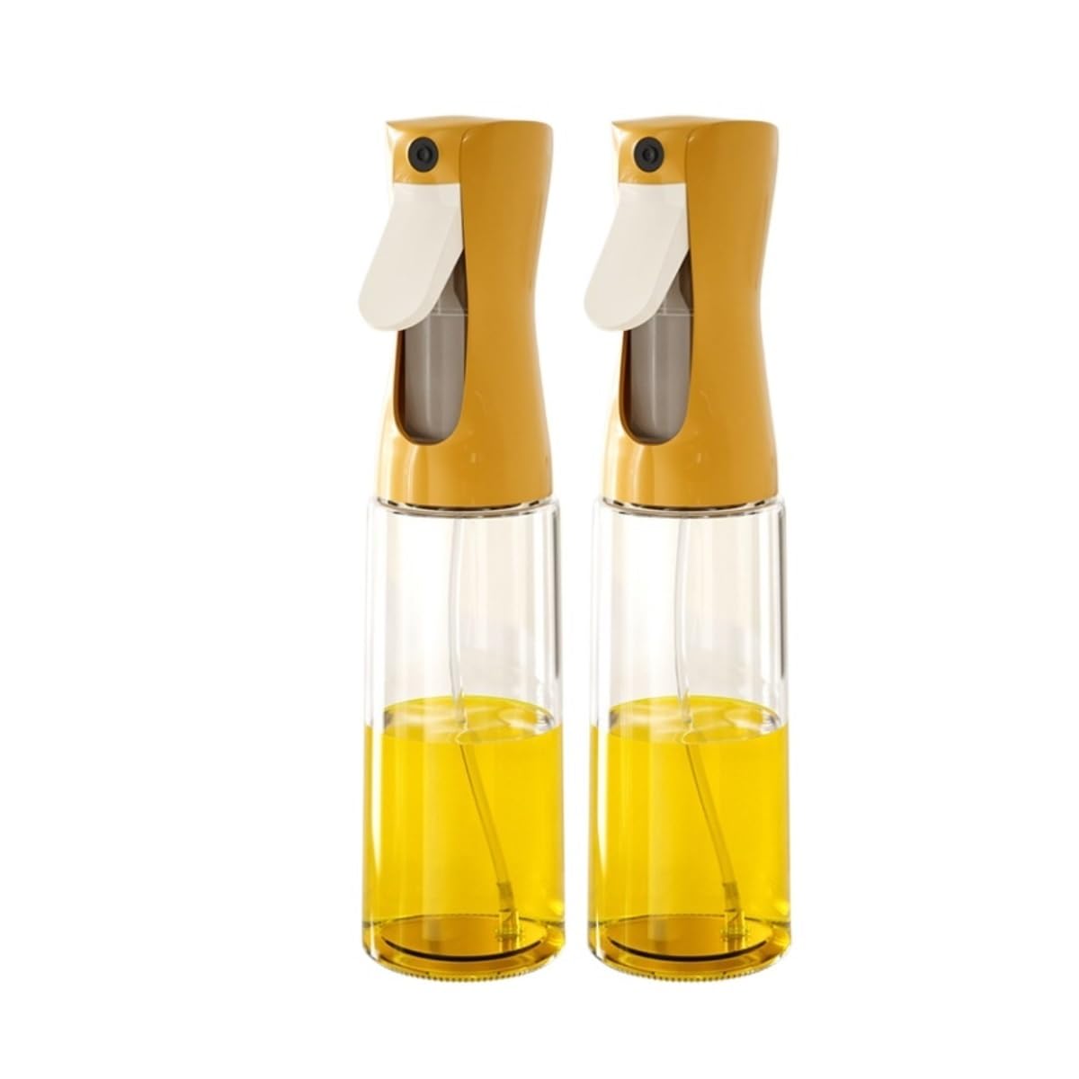 Ölsprüher Öl Sprühflasche Ölsprühtopf Haushaltsküche Glas Sojasauce Essig Gewürzflasche Spender Set 2 Stück Ölsprüher für Speiseöl(Yellow)