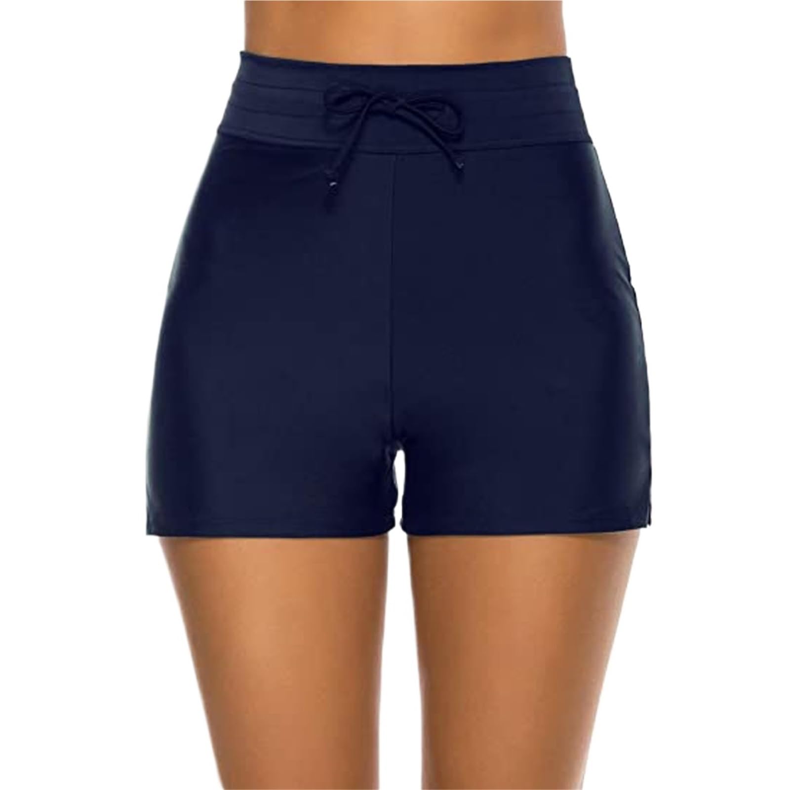 2 Pezzi Pantaloncini da Bagno Donna for Esterni Pantaloni a Vita Alta con Coulisse Spiaggia per Spiaggia e Piscina