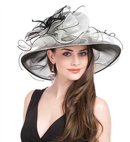 SAFERIN Organza Church Fascinator Hat