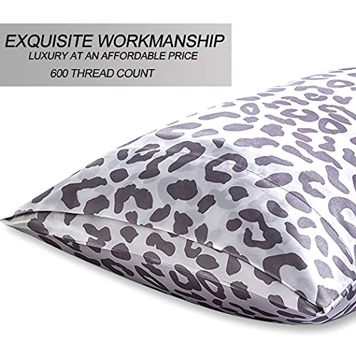 Nttspring Leopard Print Satin Sheets,Twin Sheets Bed Set 3 Pcs,Soft And Durable Twin Bed Sheets With Deep Pockets,Luxury 1 Fitted Sheet & 1 Flat Sheet & 1 Silky Pillowcase(Twin, Leopard) #TOP5