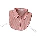 Joyci 2015 Unisex Stylish Stripe Casual Half Shirt Winter Blouse Faux Collar False (Red)