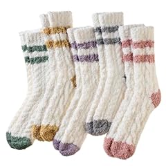 5 Pairs White/Purple#m