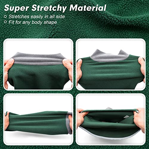 Cyeollo 2 Pack Fleece Dog Sweater Sweatshirt With Reflective Stripe Pullover Lightweight Dog Sweater Pet Clothes Dog Coats For Small Dogs Size M Green & Grey #TOP6