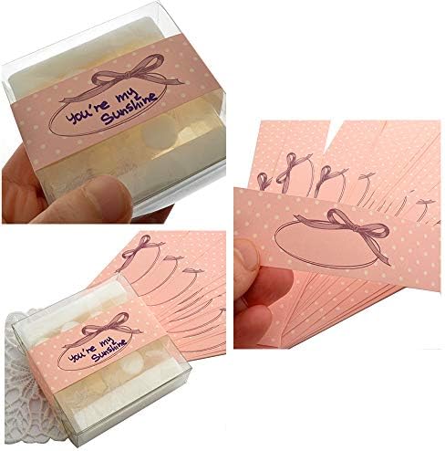 CHAWOORIM Wrappers Labels Tape for Hand Made Soap Bar Packaging Kraft Gift Boxes Soap Making Supplies Dot Ribbon