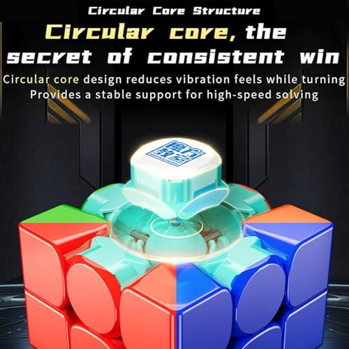 Image of HAWKISTER Moyu Rs3M V5 2023 3X3 Magnetic Speed Cube Adjustable Elasticity Professional 3X3X3 Stickerless Puzzle Cube Rs3M V5 Magnetic Cube (Standard Edition), For Adult