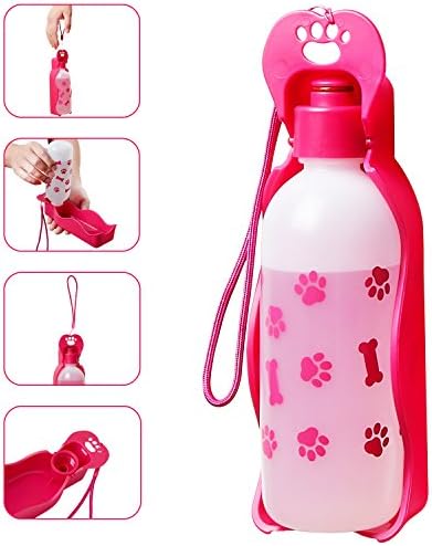 ANPETBEST Dog Travel Water Bottle, Portable Foldable Water Dispenser Drink Bottle for Daily Walks, Hiking, Camping, Beach, BPA Free Plastic-325ml/11oz-650ml/22oz (11oz/325ml)