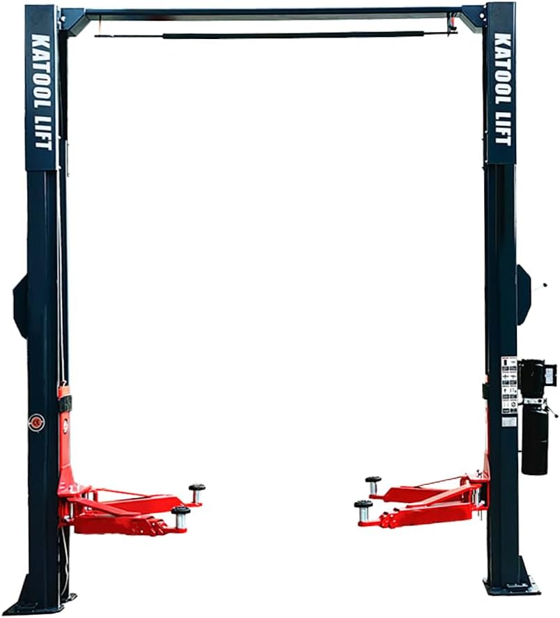 KT-M140XD 2 Post Lift 14,000 lb Capacity, 73" Max Lifting Height, 118" Passing Width, Direct Drive with Single Point Lock Release for Trucks & SUVs