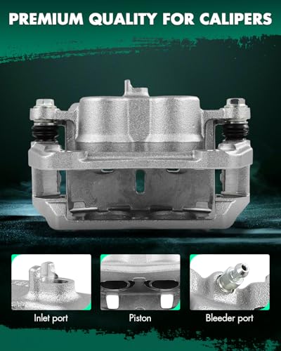 Image of SCITOO 19B3826A Front Left Disc Brake Caliper w /Bracket Fit For Acura For MDX 2014-2019,For Honda For Pilot 2016-2019,For Honda For Ridgeline 2017-2019, Double Pistons