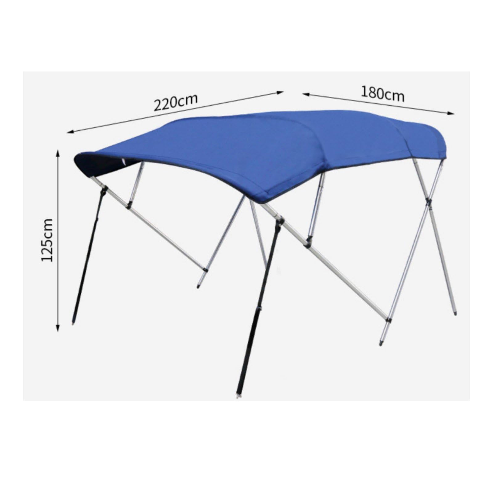 Tettuccio Barca Parasol Bimini Canopy Copertura Parasole Riparo Antipioggia Tela 600D Oxford Telaio Alluminio Pieghevole per Imbarcazioni Diverse, style to 5