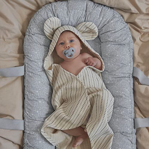 Reducteur de lit bebe 100% coton lavable pour sécuriser le cododo en douceur - 3