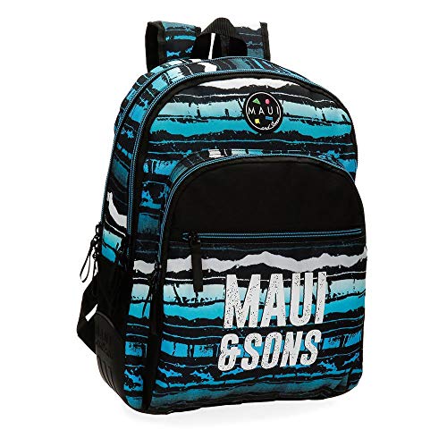 Maui and Sons Waves Mochila Doble Compartimento Adaptable a Carro Multicolor 33x44x13