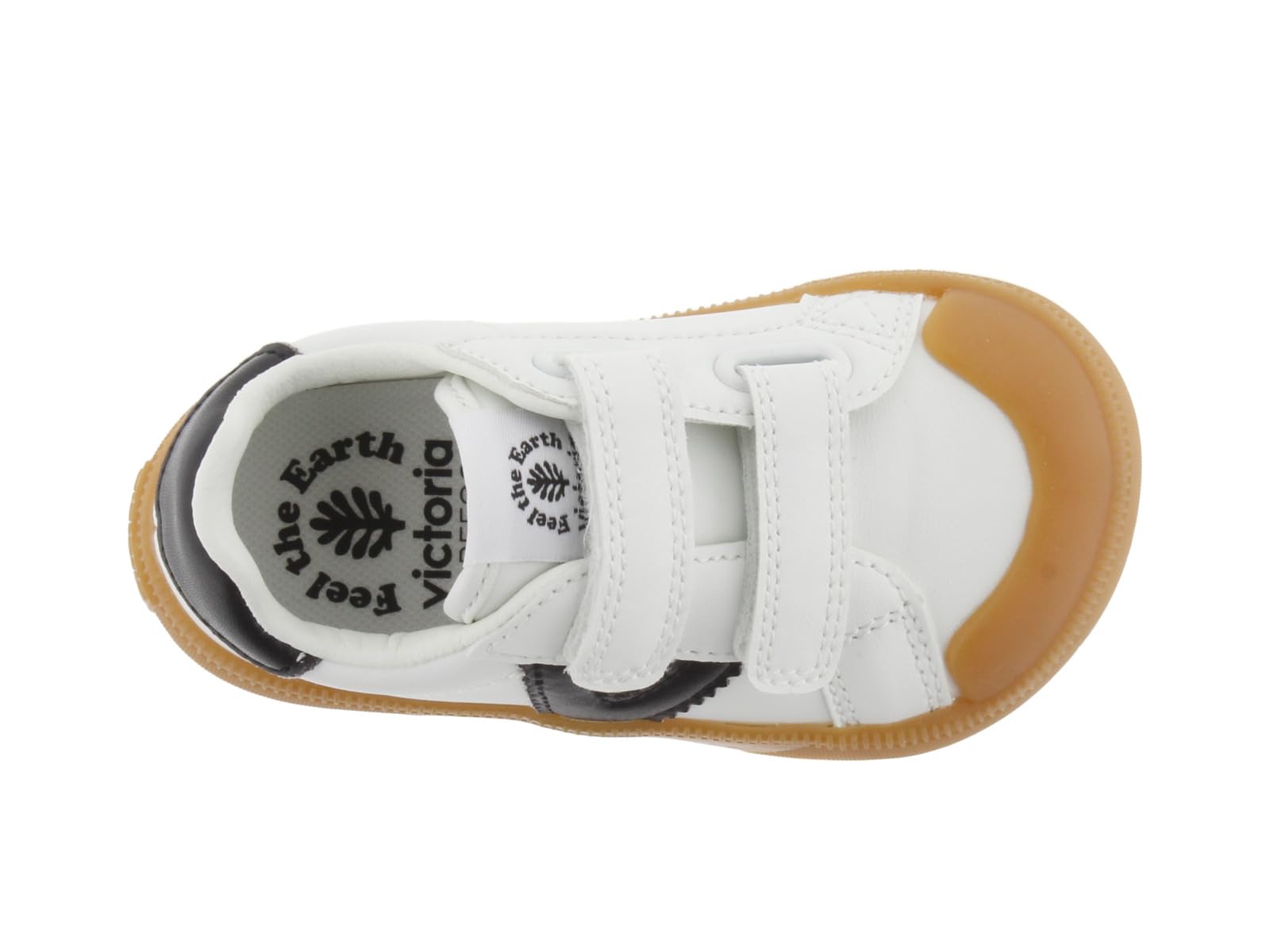 victoria Sneaker Oliver Barefoot 1356102 | Effetto Pelle & Parti A Contrasto & Chiusure A Strappo & Suola Caramello per Bambini Unisex