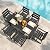 Cozyman HDPS Outdoor Patio Dining Set, 7-Piece, All Weather Outdoor Table and Chairs, Resin Outdoor Kitchen Furniture Dining Sets for Outdoor Indoor, Patio, Lawn, Garden, and Backyard, Black