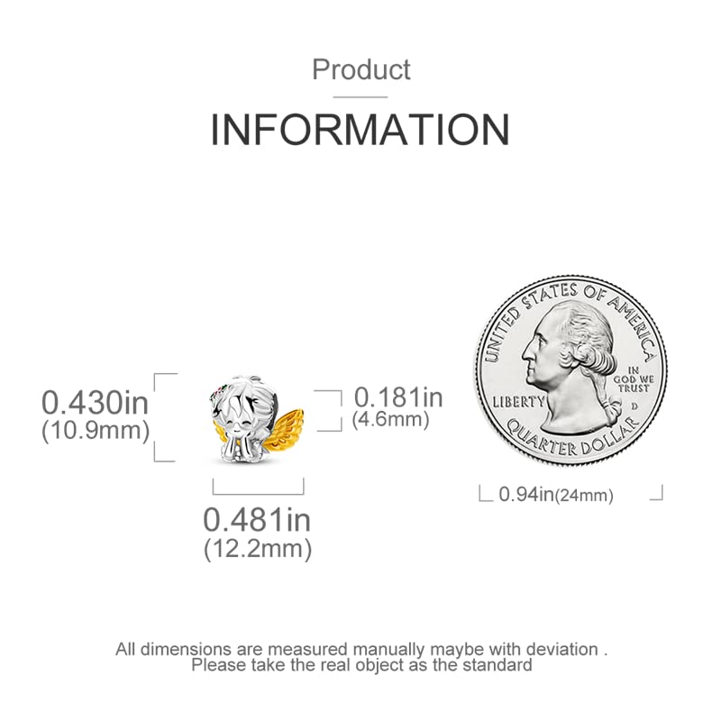 Charms Abalorios Colgante para mujer, plata de ley 925, compatible con pulseras y collares Pandora, compatible con pulseras europeas para mujeres y niñas