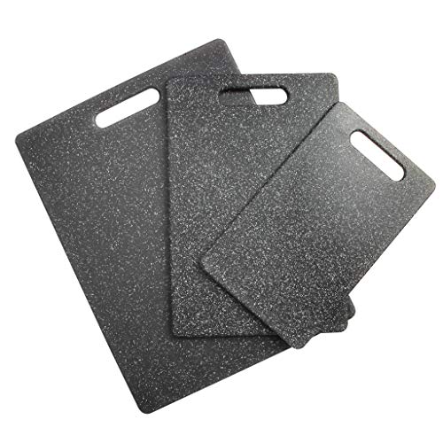 YICOTA Tablero de Corte de plástico, TPR Material Juego de Tablero de Cocina (3 Piezas) Diseño único de Apariencia de mármol Lavavajillas Seguro para familias Restaurantes Carne Vegetales Frutas