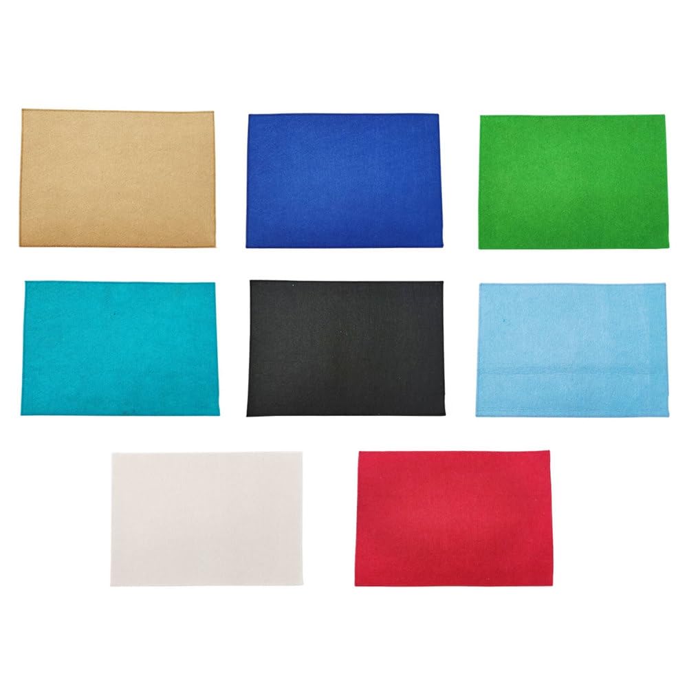 ttnmrc Montessori Felt Work Mats, 8 Pack Colorful Non-Slip Work Rugs
