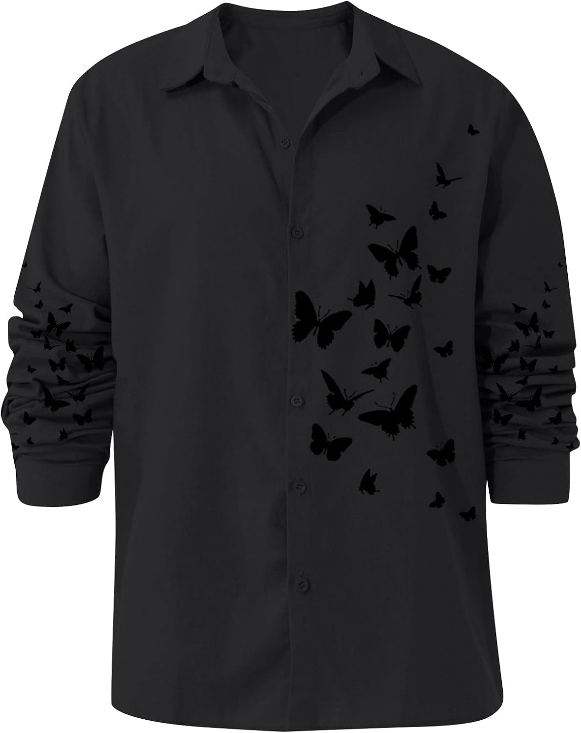 Ymosrh Men's Long Sleeve Shirts Hawaiian Shirt Summer Tropical Printed Casual Button Down Beach Shirts Shirts, M-4XL