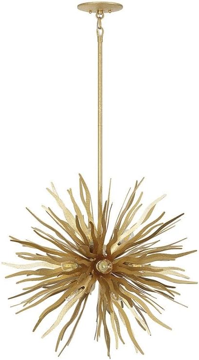 Savoy House 7-1957-12-37 Killiam Vintage Modern Bohemian Pendant, 12-Light 720 Total Watts, 31" H x 28" W, Cavalier Gold