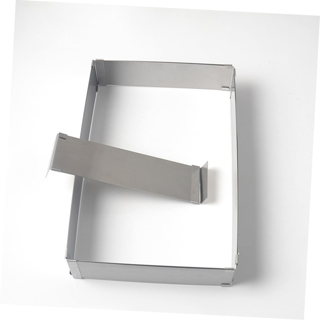 VANZACK Verstellbarer Edelstahl Tortenring Backform Quadratisch Einstellbar Für Mousse Kuchen DIY Backen Hitzebeständig Korrosionsbeständig Leicht Zu Reinigen