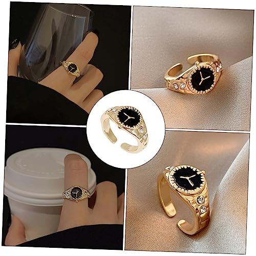 Holibanna 2 Stuks Horlogeband vintage horlogering heren minimalistisch horloge ringen heren horloges dame horloge kijk voor meisjes eenvoudig accessoires Combo plaat diamanten ring Mevrouw - Afbeelding 3