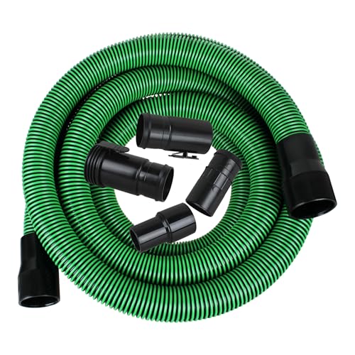 Upgraded 13ft 1-7/8-inch Wet/Dry Shop Vacuum Hose hose with 2-1/2" adapters om each end & 6 Replace Accessories - Green (WS25021A), For Most WORKSHOP Vacs by buccilly - Used condition - US$33.59