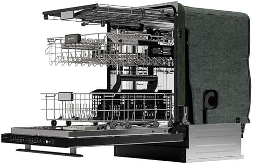 Miniatura 5 de SHARP Lavaplatos deslizables, acabado de acero inoxidable, 24 pulgadas de ancho, sensores de suelo, iluminación interior LED blanca premium, rieles