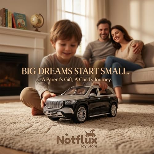Image of 1:24 Mercedes Benz GLS600 Maybach Toy Car - Luxury Diecast Model with Sound & Light, Pull Back Action Kids Toy Car Gift for Boys & Girls [Multicolor] [Pack of 1]
