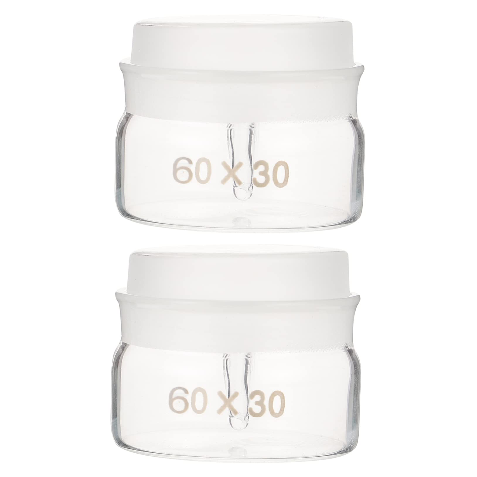 Cabilock 2Pcs Glass Weighing Jars with Lid Practical Experiment Weighing Bottles for Chemical and Samples Smooth Surface for Safe Use for Labs and Research Institutes