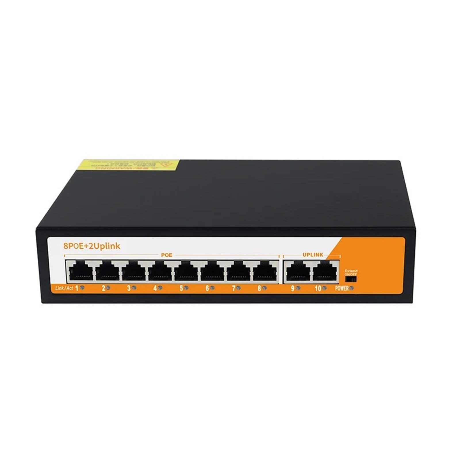 OSHZIKJII 10Port Gigabit P-O//E RJ45 Ethernet Switch with for 802.3af/at Managed Uplink Unmanaged Plug and Play(Switch with A/*UPlug)