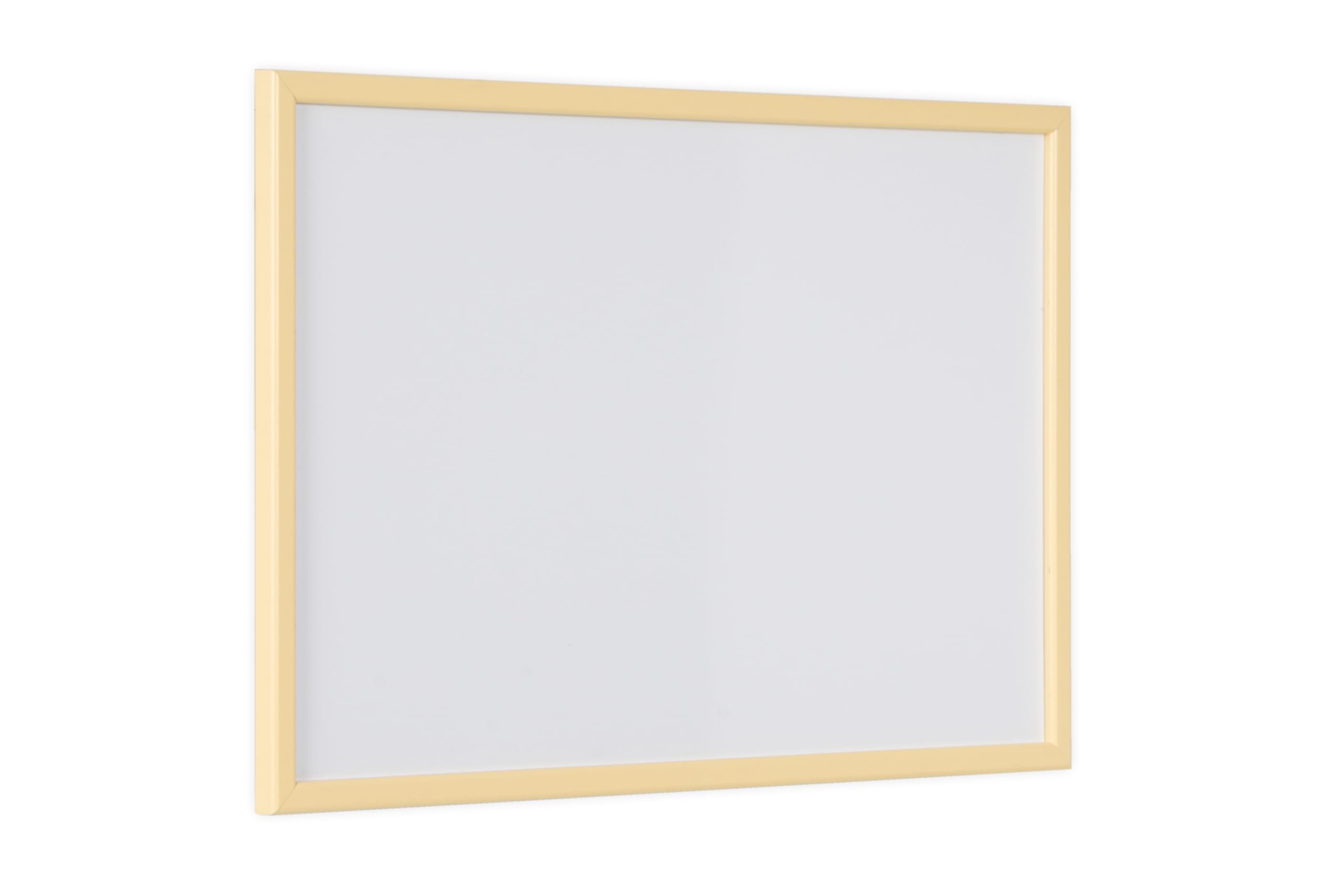 Bi-Office Magnetyczna tablica suchościeralna, pastelowa żółta ramka MDF 90 x 60 cm