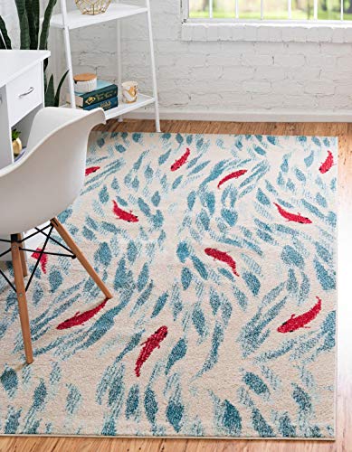 Tapete beige con motivos marinos Unique Loom Positano 3'3" x 5'3" miniatura 1