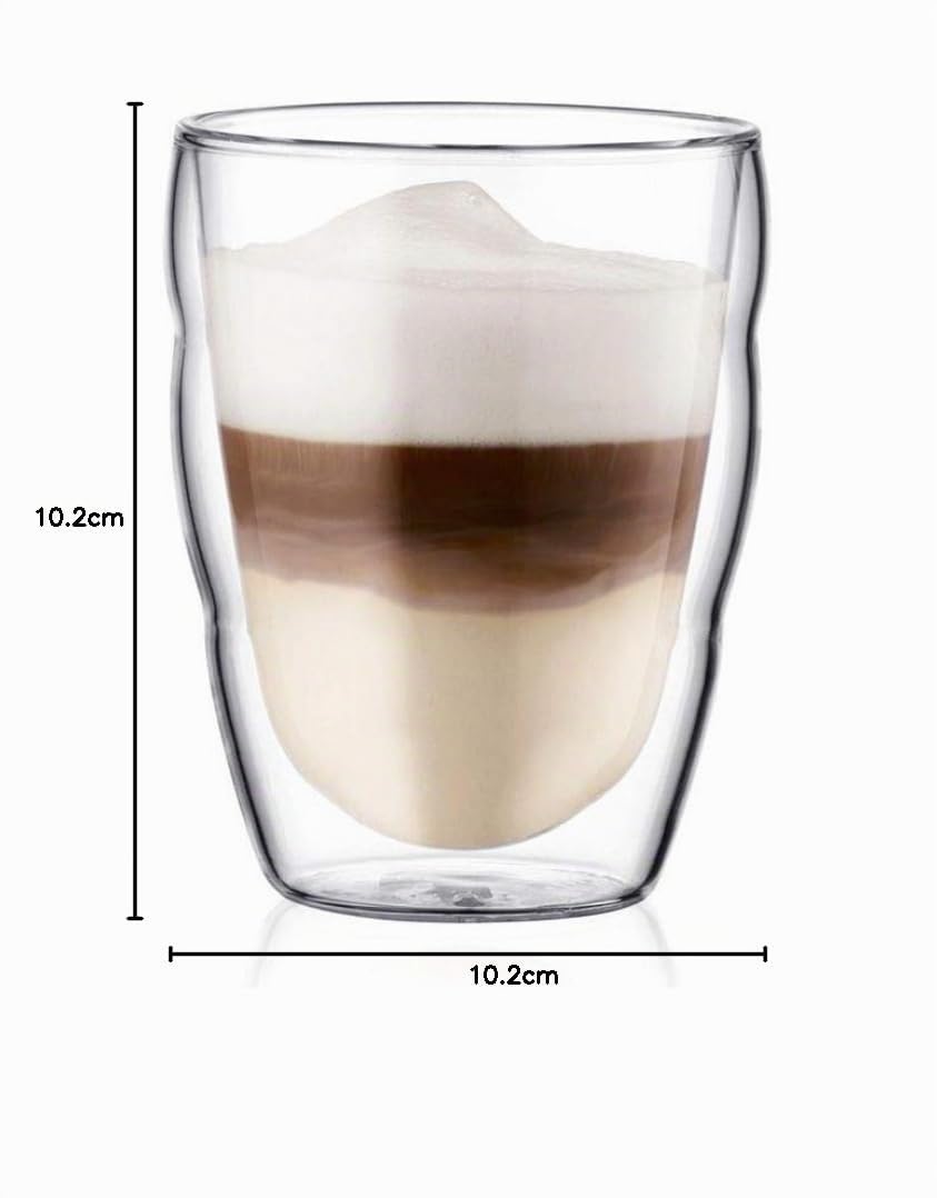 Bodum Pilatus - Set de 6 Vasos térmicos, 0,25 l, borosilicato, Transparentes