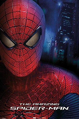 Close Up Poster Spider-Man 4 The Amazing Spider-Man (61cm x 91,5cm) + 2 tringles Noires avec Suspension