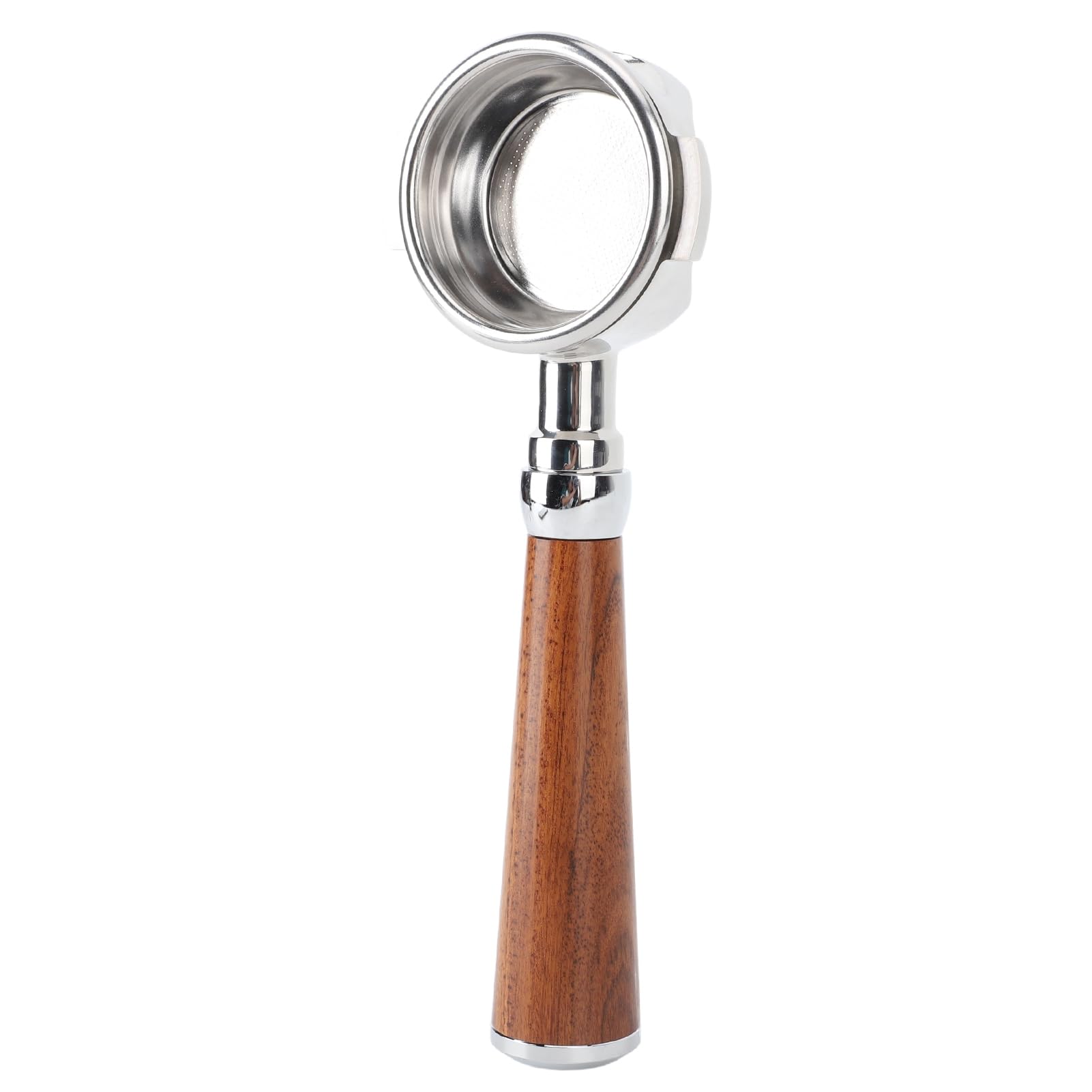 Portafiltro sin Fondo de 58 Mm, Portafiltro Desnudo sin Fondo de Primera Calidad de 58 Mm, Portafiltro sin Fondo con Mango de Madera Se Adapta a Expobar E61 para Flair 58(Tracwood)