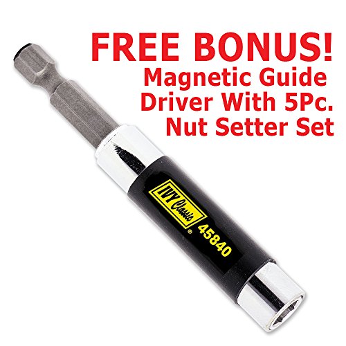 IVY Classic 46009 5-Piece x 1-7/8" Magnetic Nut Setter Set, Impact Plus - Bonus 3" Magnetic Guide Driver - Thumbnail 6