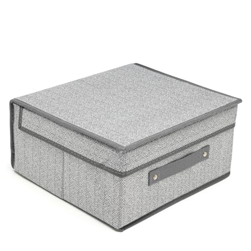 Kit 2 Caixa Organizadora de Roupas Cobertas TNT Com Tampa Ecológico Anti-Poeira Insetos Umidade Mult