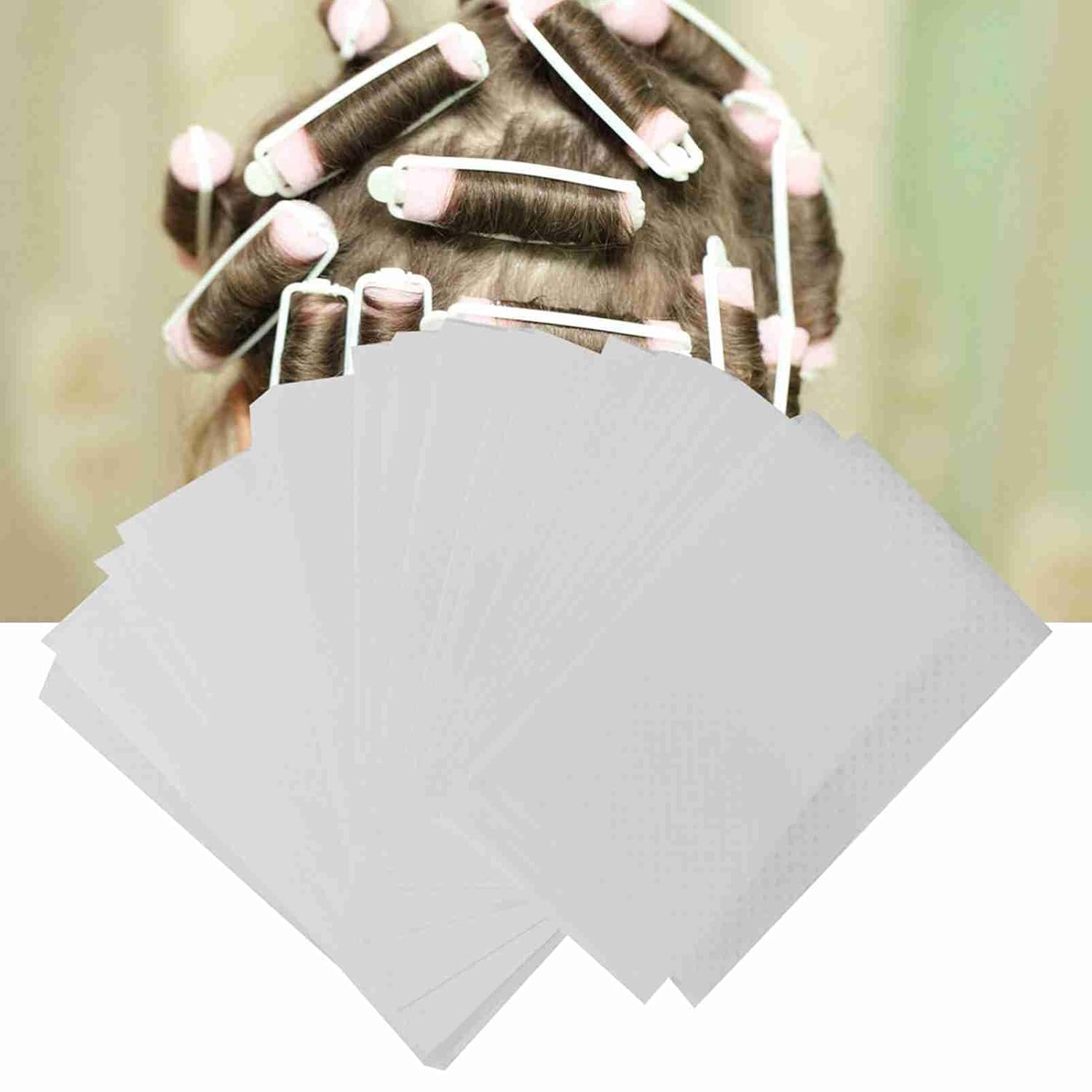 500PCS Perm End Papers, Breathable Perm Papers, Disposable End Papers for Hair Perm with High Temperature Withstand for Salon Home Styling