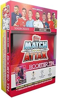 Topps Match Attax 22/23 - UEFA Champions League Football Cards | Booster Tin - Red Ray (38 Cards, Including 2 Gold Limited Edtions)