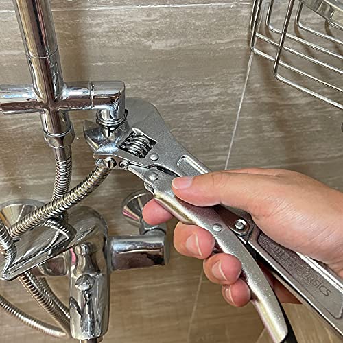 Amazon Basics 10 inch Locking Adjustable Wrench, Precision Machined, Rust Resistant, 2.7 inch x 0.75 inch by Amazon Basics - Image 7