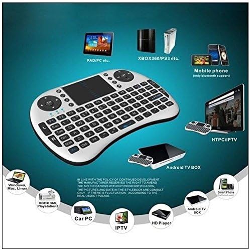 EVALUEMART® Mini 2.4GHz Wireless Touchpad Keyboard with Mouse (with Backlight) for PC/PAD/360XBox/PS3/Google Android TV Box/HTPC/IPTV (2.4G Black) …